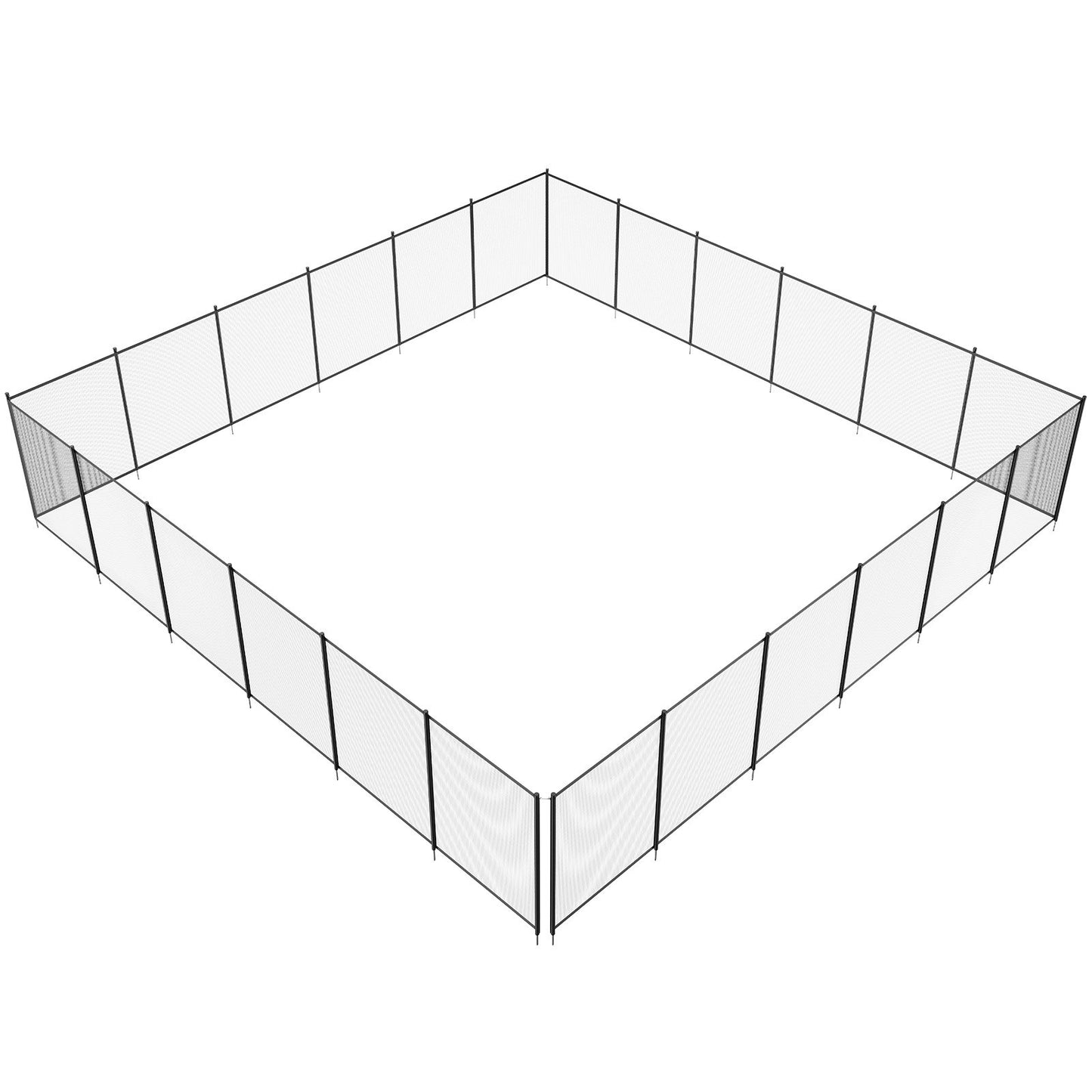 Pool staket, 4 x 72 FT pool staket för inground pooler, löstagbart barnsäkerhet pool staket, enkel DIY installation pool staket, 340 gram Teslin PVC pool staket Mesh skyddar barn och husdjur