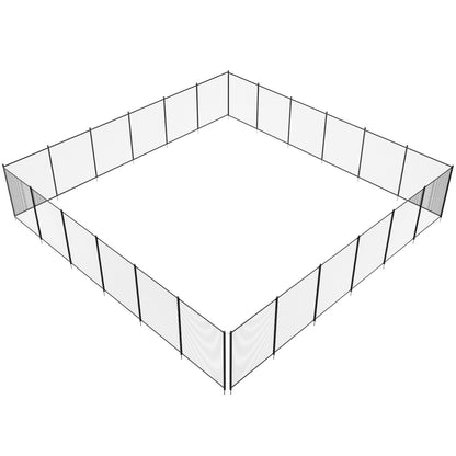 Pool staket, 4 x 72 FT pool staket för inground pooler, löstagbart barnsäkerhet pool staket, enkel DIY installation pool staket, 340 gram Teslin PVC pool staket Mesh skyddar barn och husdjur