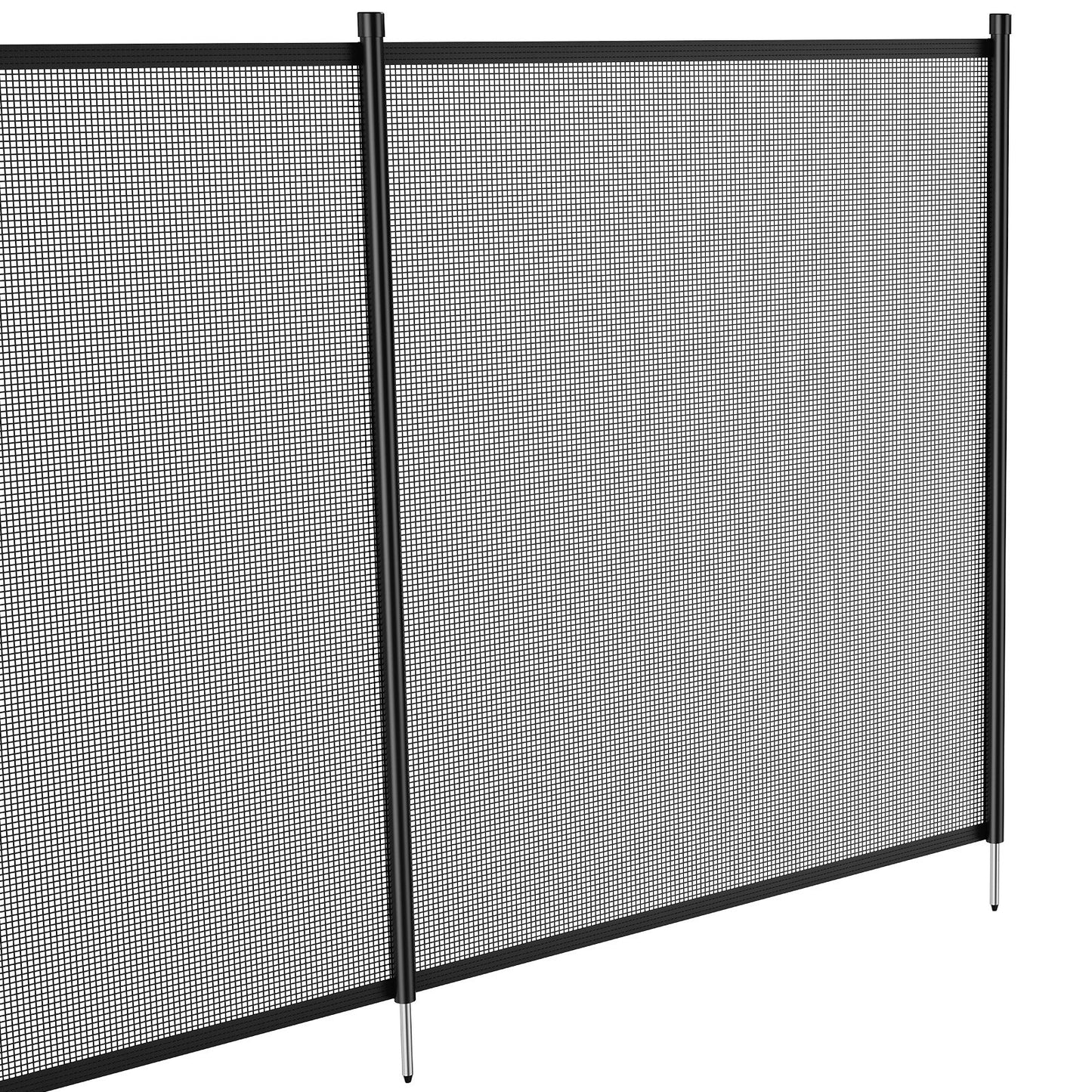 Pool staket, 4 x 72 FT pool staket för inground pooler, löstagbart barnsäkerhet pool staket, enkel DIY installation pool staket, 340 gram Teslin PVC pool staket Mesh skyddar barn och husdjur