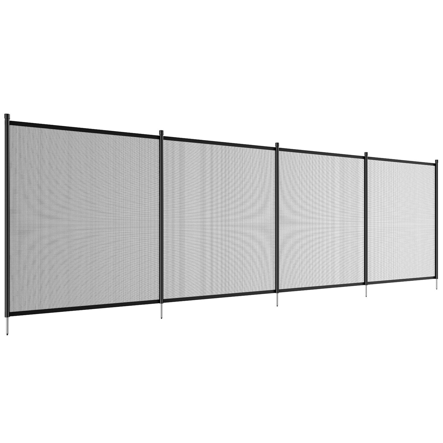 Pool staket, 4 x 72 FT pool staket för inground pooler, löstagbart barnsäkerhet pool staket, enkel DIY installation pool staket, 340 gram Teslin PVC pool staket Mesh skyddar barn och husdjur