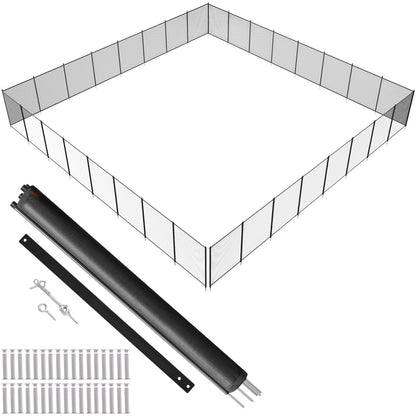 Pool Fence 4 x 96 FT Removable Pool Fence for Outdoor Pools