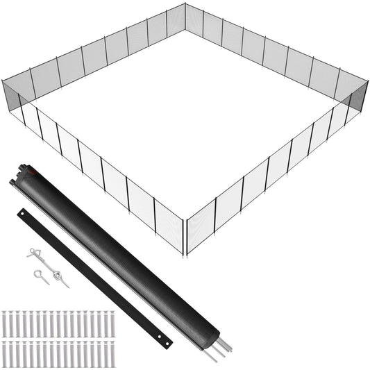 Pool Fence 4 x 96 FT Removable Pool Fence for Outdoor Pools