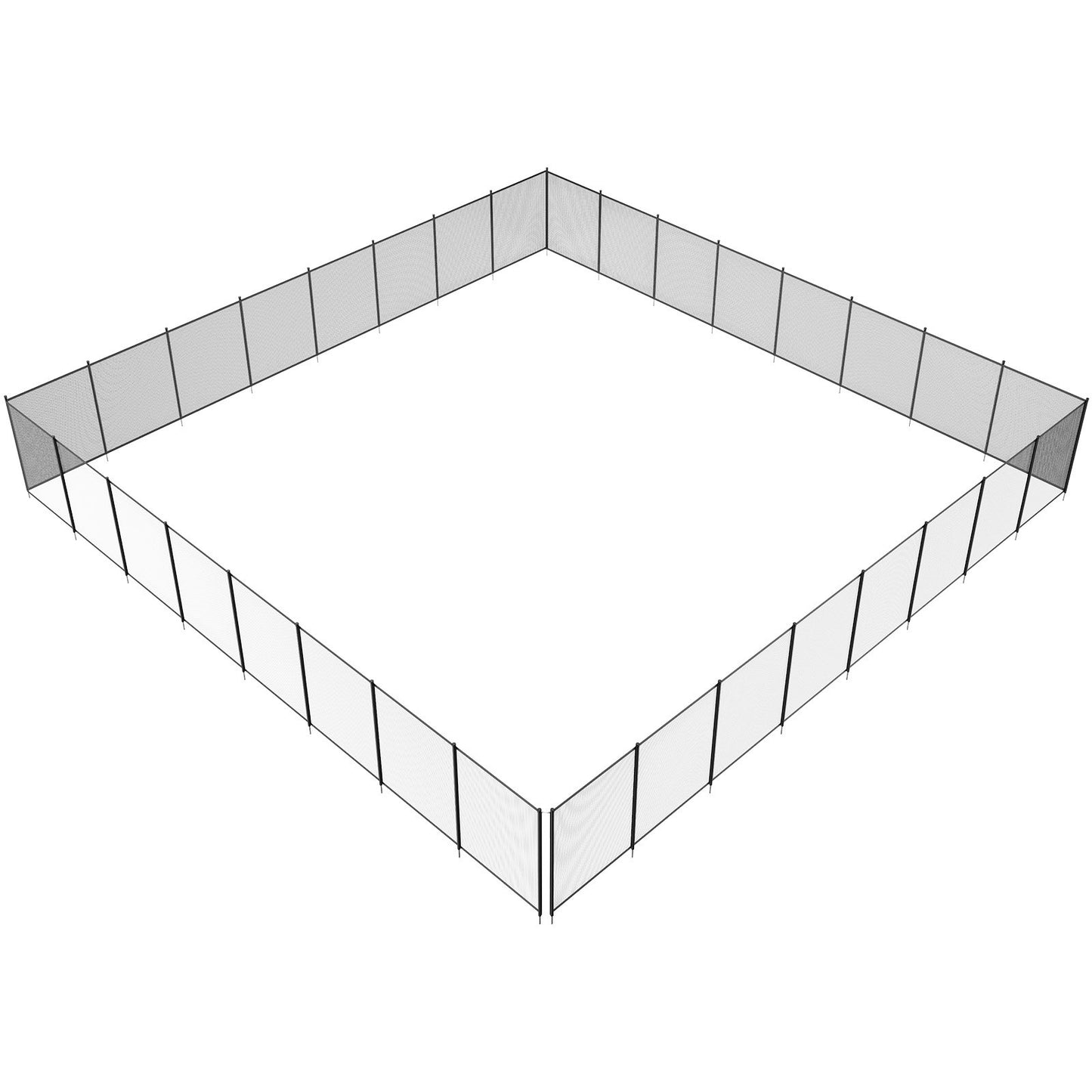 Pool Fence 4 x 96 FT Removable Pool Fence for Outdoor Pools