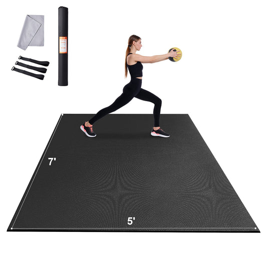 Träningsmatta Halkfri yogamatta Gym Fitness Pilate Träningsmatta (7x5ft)