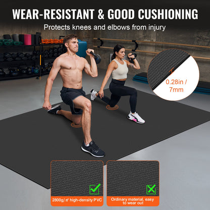 Träningsmatta Halkfri yogamatta Gym Fitness Pilate Träningsmatta (10x6ft)