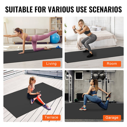 Träningsmatta Halkfri yogamatta Gym Fitness Pilate Träningsmatta (10x6ft)