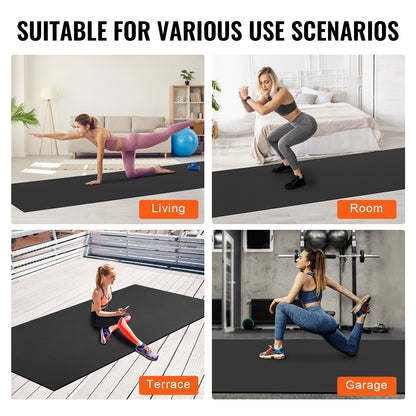 Träningsmatta Halkfri yogamatta Gym Fitness Pilate Träningsmatta (12x6ft)