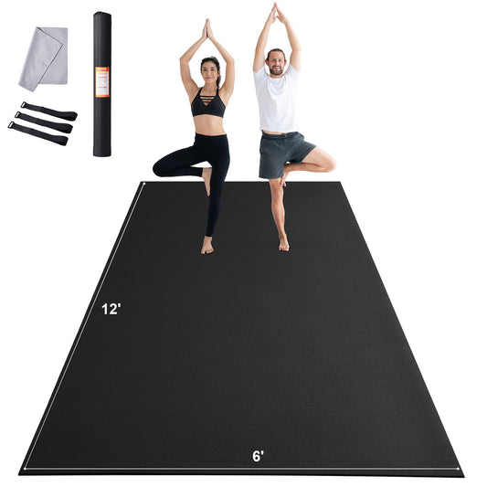 Träningsmatta Halkfri yogamatta Gym Fitness Pilate Träningsmatta (12x6ft)
