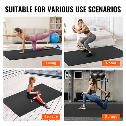 Trainingsmatte, rutschfeste Yogamatte, für Fitnessstudio, Fitness, Pilates, Trainingsmatte (2,4 x 1,8 m)
