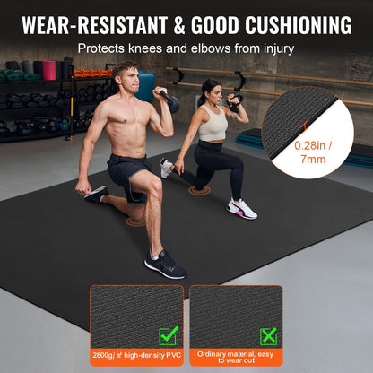 Träningsmatta Halkfri yogamatta Gym Fitness Pilate Träningsmatta (9x6ft)