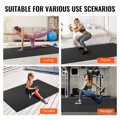 Träningsmatta Halkfri yogamatta Gym Fitness Pilate Träningsmatta (9x6ft)