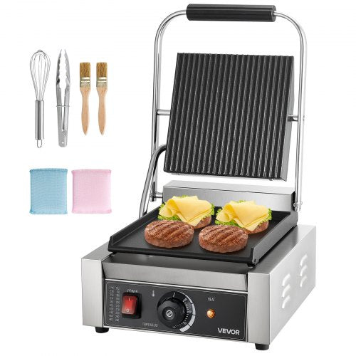 Kommersiell Panini Press Grill Smörgåsmaskin Stekplåt 22x23 cm |  EU