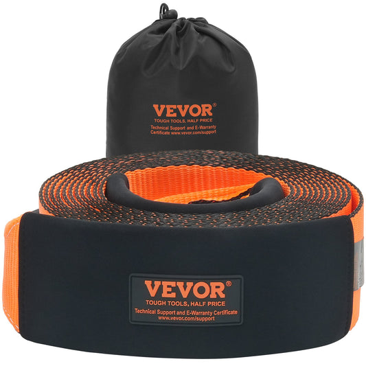 Recovery Drag Strap 4" x 30', 46 500 lbs Bredstyrka, Trippelförstärkta Loop Strap, Tree Saver, Off Road Bogsering och återhämtning, Extremt väderbeständighet, Skyddshylsor och förvaringsväska