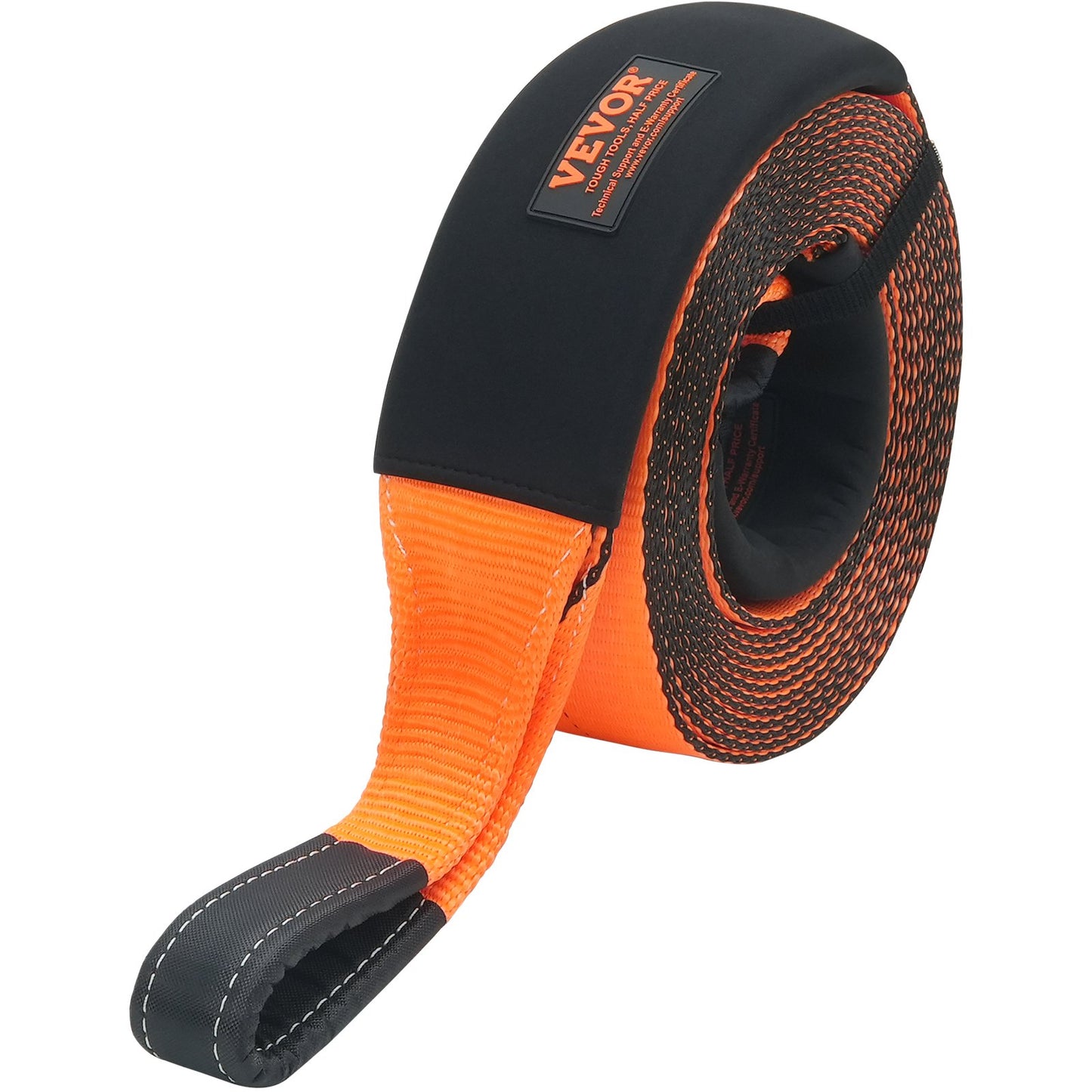 Recovery Drag Strap 4" x 30', 46 500 lbs Bredstyrka, Trippelförstärkta Loop Strap, Tree Saver, Off Road Bogsering och återhämtning, Extremt väderbeständighet, Skyddshylsor och förvaringsväska
