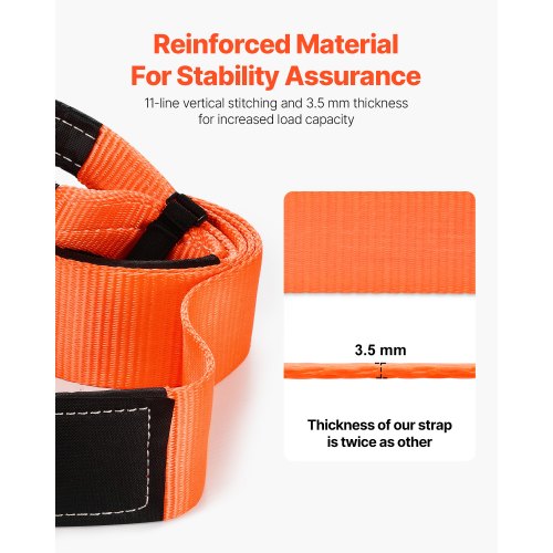 Car Towing Cable Towing Strap Rope 14000 kg 2.4 m Heavy Duty Emergency Strap
