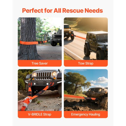 Car Towing Cable Towing Strap Rope 14000 kg 2.4 m Heavy Duty Emergency Strap