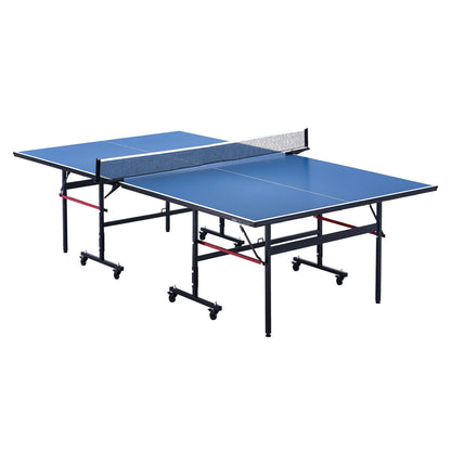 Ping Pong Table Foldable Table Tennis Game Table Indoor with Clamp Net