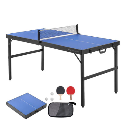 Mellanstor pingisbord Vikbart bordtennisspelbord inomhus med nät
