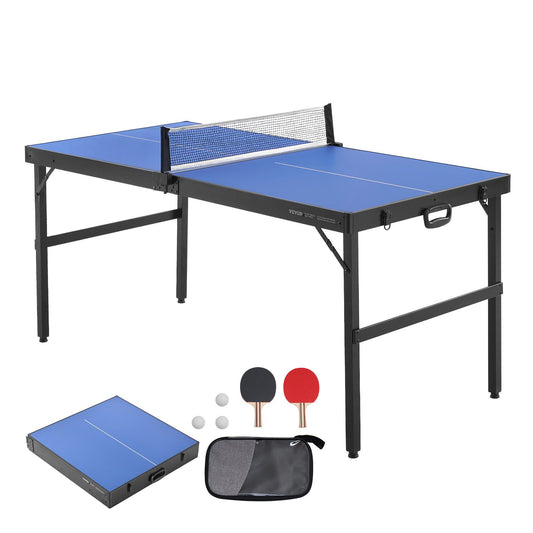 Mellanstor pingisbord Vikbart bordtennisspelbord inomhus med nät