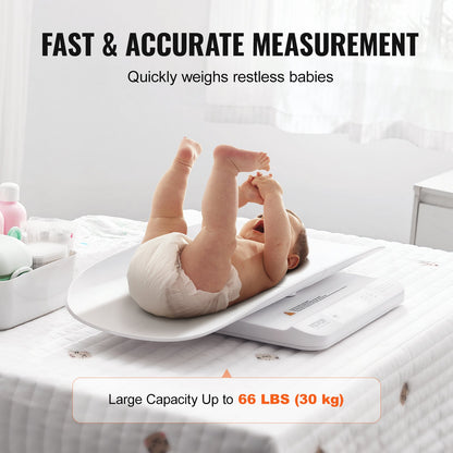 Baby Scale Infant Scale with Hold &amp; Tare Function and 5 Units 66LBS