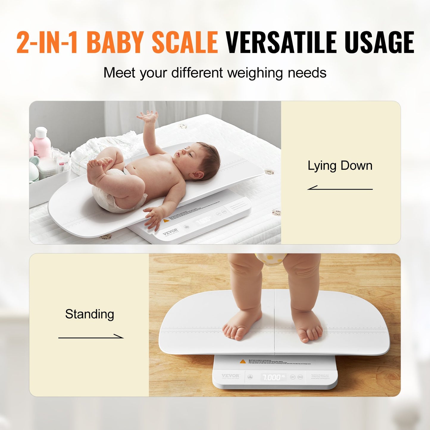 Baby Scale Infant Scale with Hold &amp; Tare Function and 5 Units 66LBS