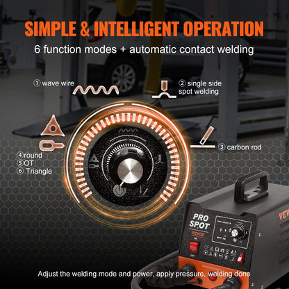 Bultsvetsare buckla reparationssats 3 KW punktsvets buckla och 6 svetslägen