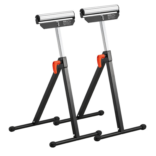 2 st Träbearbetningsrullstativ Max belastning 135 lb Justerbar 26,8-42,5 tum