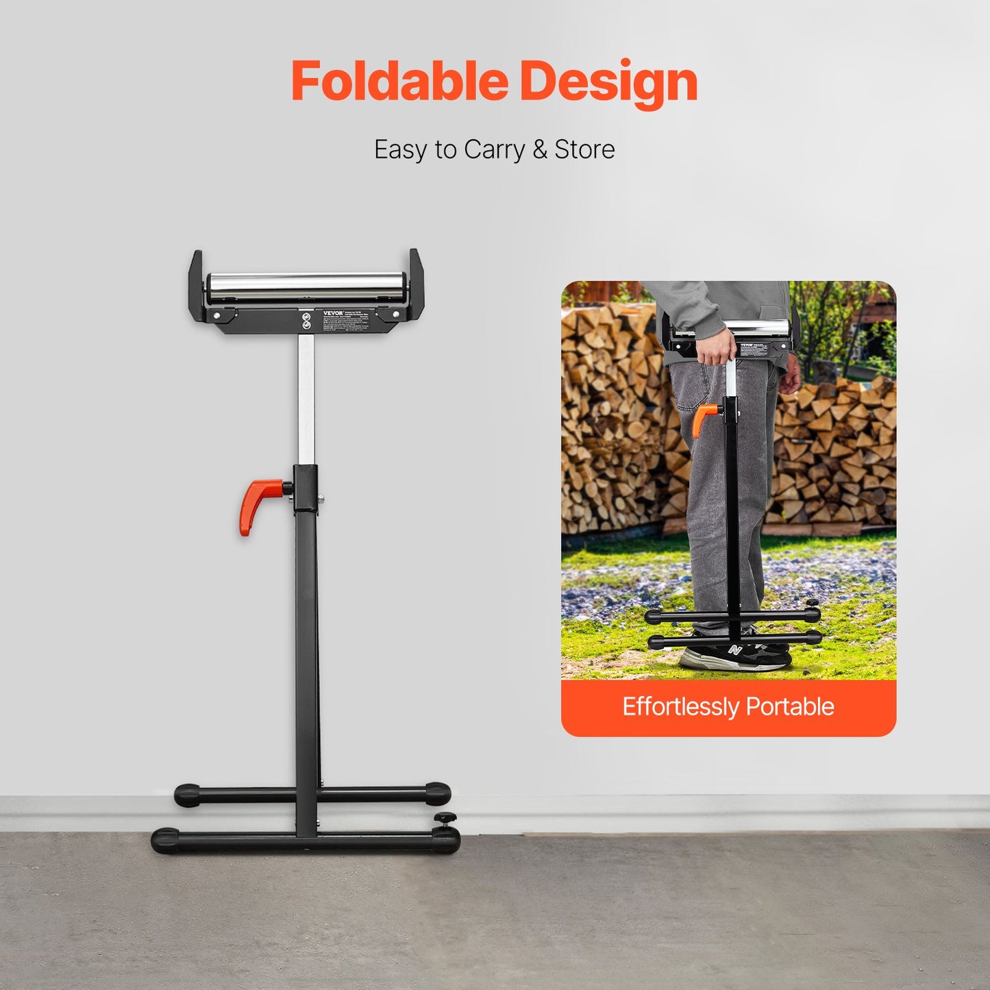 2-pack roller stand Max load 250 lb Adjustable 27-43 inches for woodworking