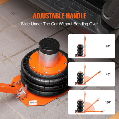 Air Jack 3 Ton/6600 lbs pneumatic jack with elevated column for Sedan