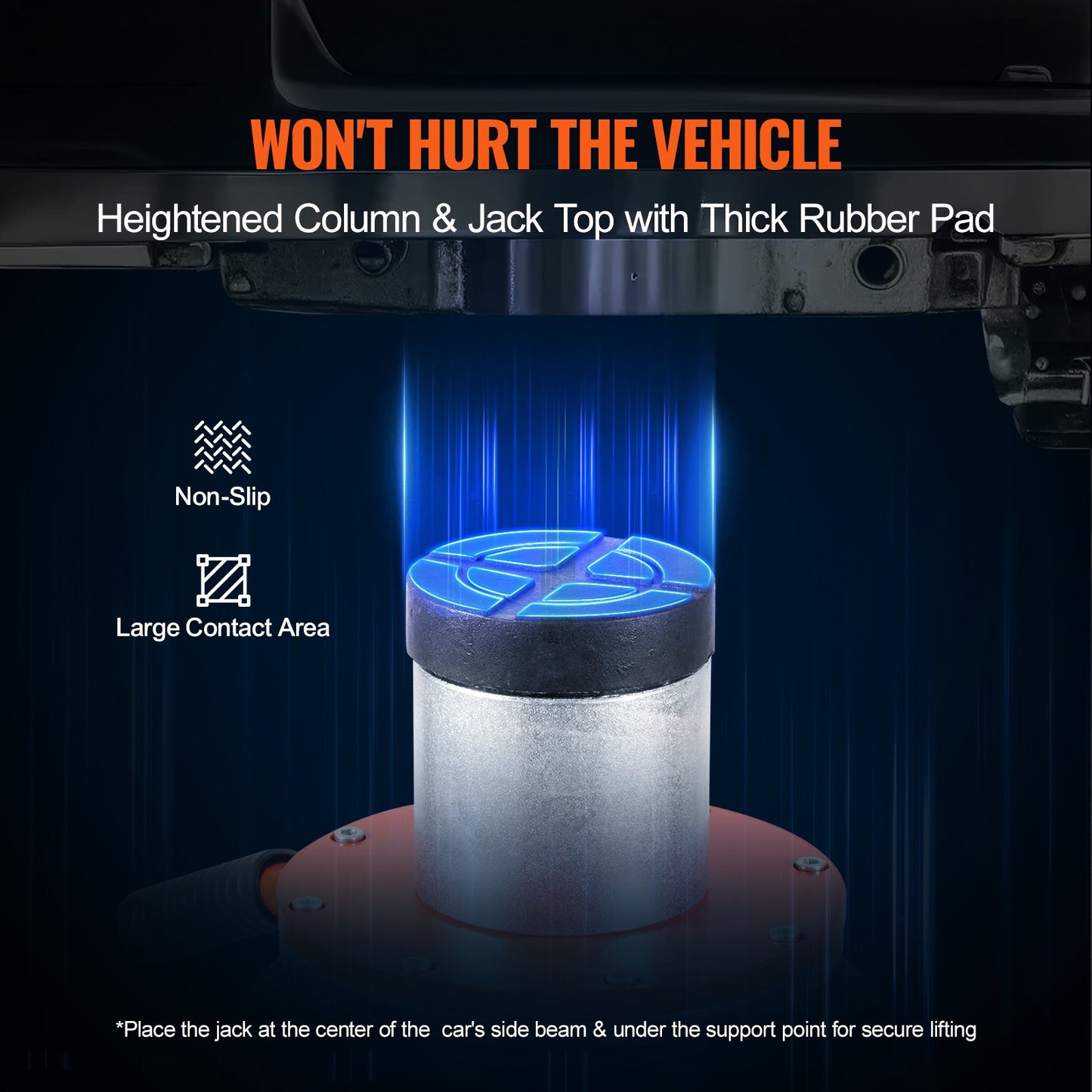 Air Jack 3 Tonnen/6600 lbs pneumatischer Wagenheber mit erhöhter Säule für Limousine