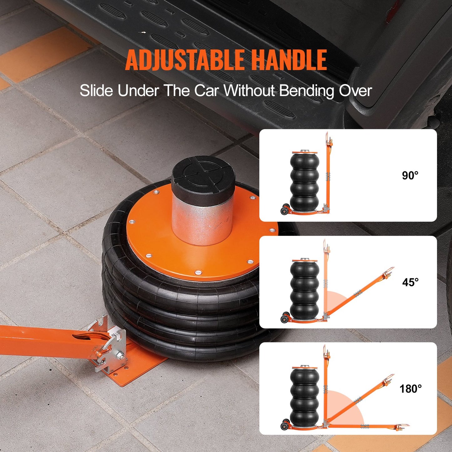 Air Jack 6 Ton/13000 lbs pneumatic jack with elevated column for Sedan