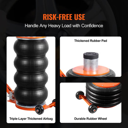 Air Jack 6 Ton/13000 lbs pneumatic jack with elevated column for Sedan