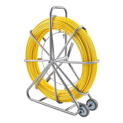 Fish Tape Puller Glasfiber 656 ft 5/16 in Wire Cable Running Duct Rodder