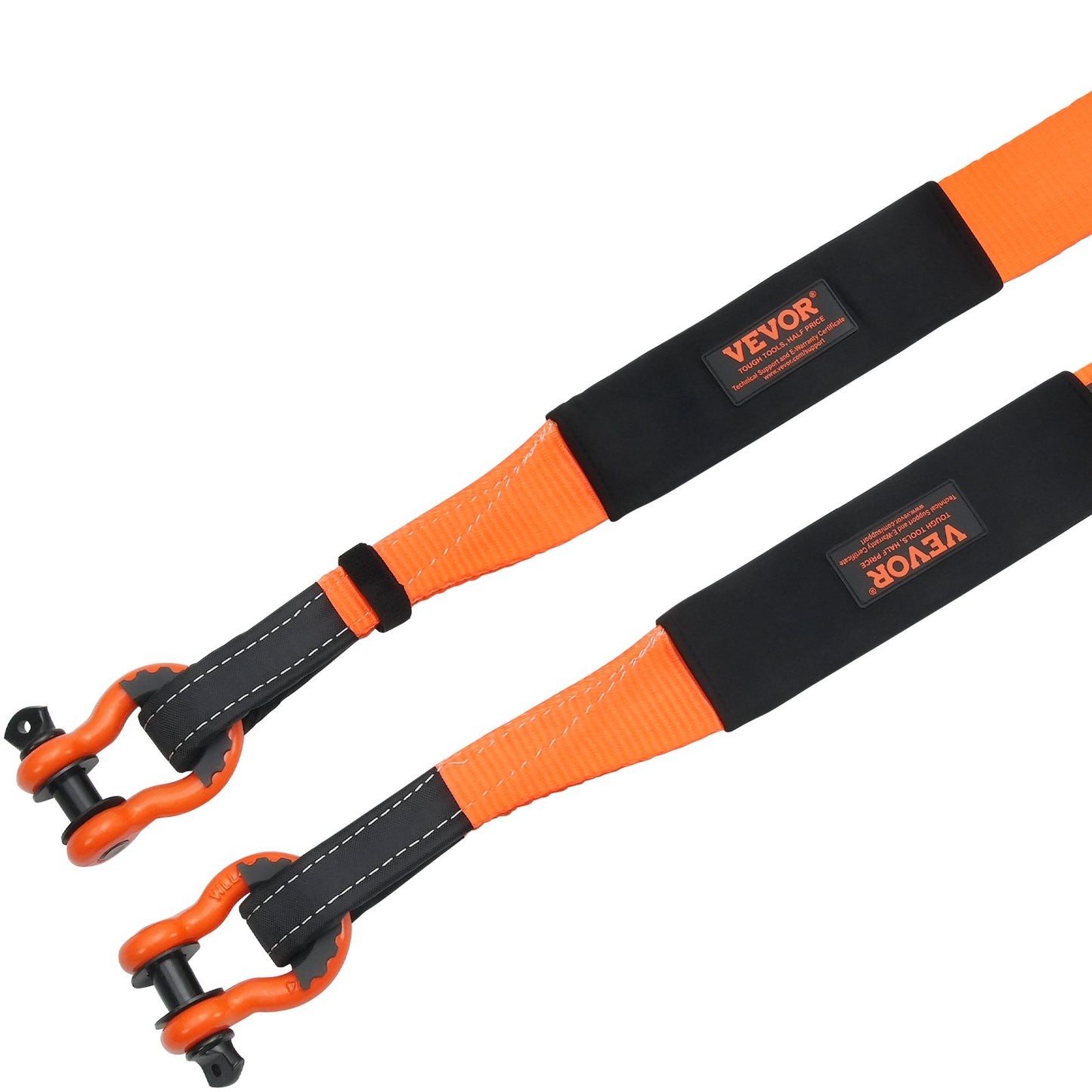 Hochleistungs-Bergeset aus Polyester mit Schleppgurt, 3 Zoll x 30 Fuß (MBS-36.000 lbs), Windengurt, dreifach verstärkte Schlaufe, Bergegurt + 2-Zoll-Anhängerkupplungsempfänger + 3/4-Zoll-D-Ring-Schäkel (2 Stück) + Aufbewahrungstasche