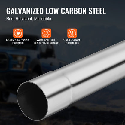 DIY Universal Exhaust Kit 16 Piece Exhaust Pipe Kit with Slip-Fit Joint