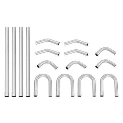 DIY Universal Exhaust Kit 16 Piece Exhaust Pipe Kit with Slip-Fit Joint