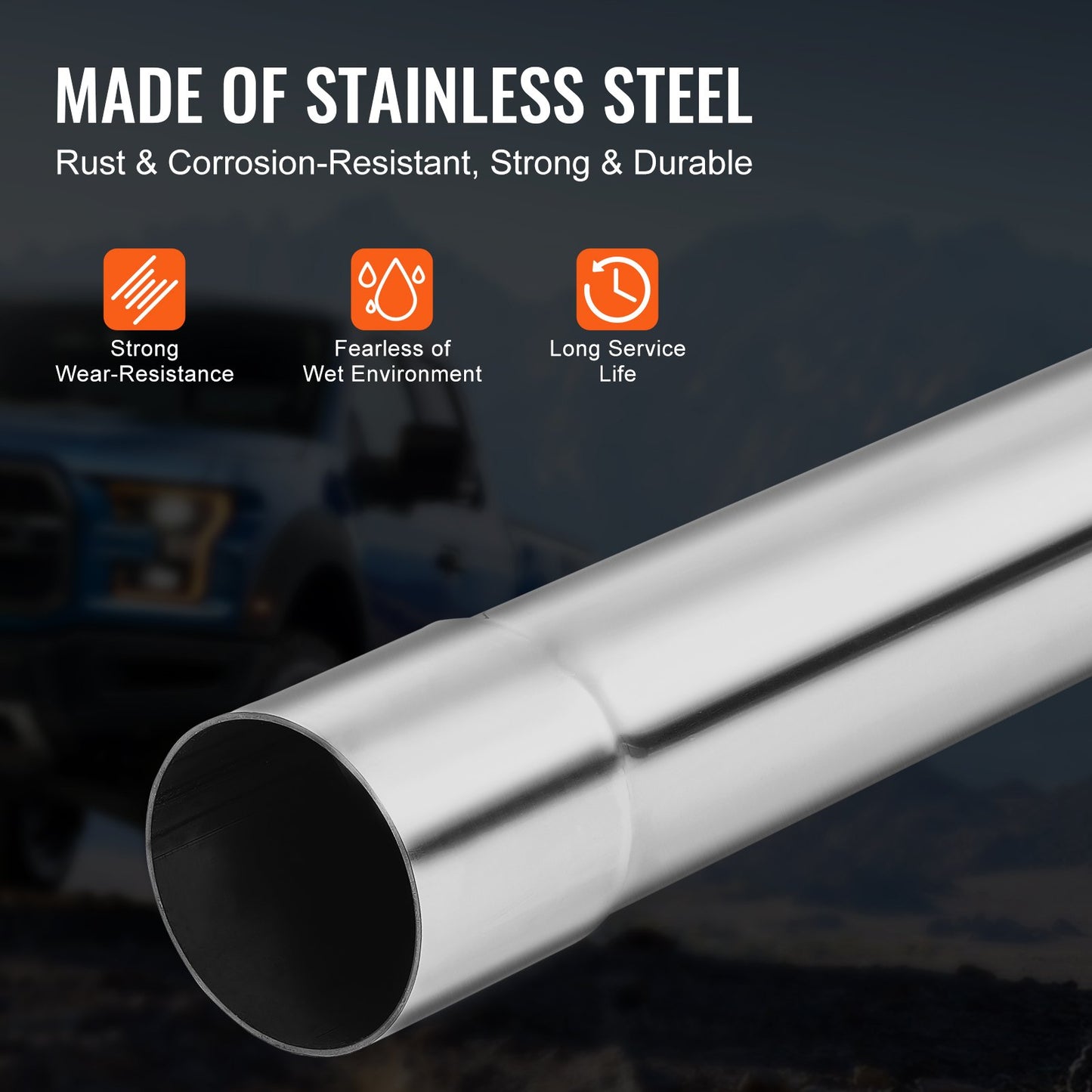 DIY universal exhaust kit 8 piece exhaust pipe kit with Slip-Fit Led