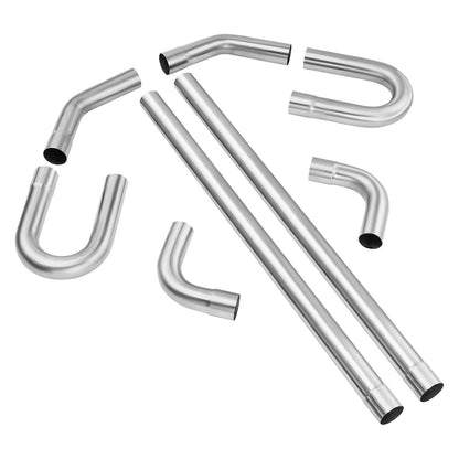 DIY universal exhaust kit 8 piece exhaust pipe kit with Slip-Fit Led