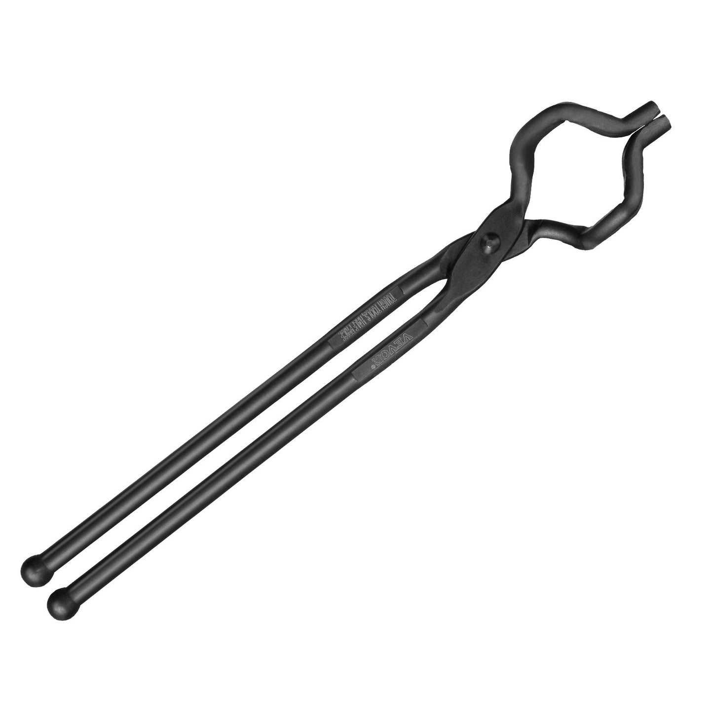 Smedtång, 18” Z V-bittång, smidestång i kolstål med A3 stålnitar, för knivblad, långa stycken, cirkulära smide, för nybörjare och erfarna smeder och bladsmeder