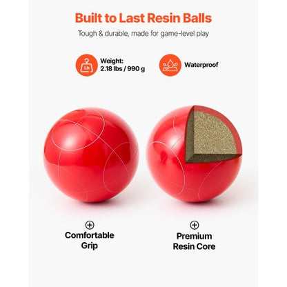 Bocciabollset Bocciabollsspelset 107 mm 8 hartsbollar 2 färger för stranden |  EU