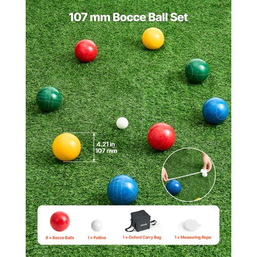 Bocciabollset Bocciabollsspelset 107 mm 8 hartsbollar 4 färger för stranden |  EU