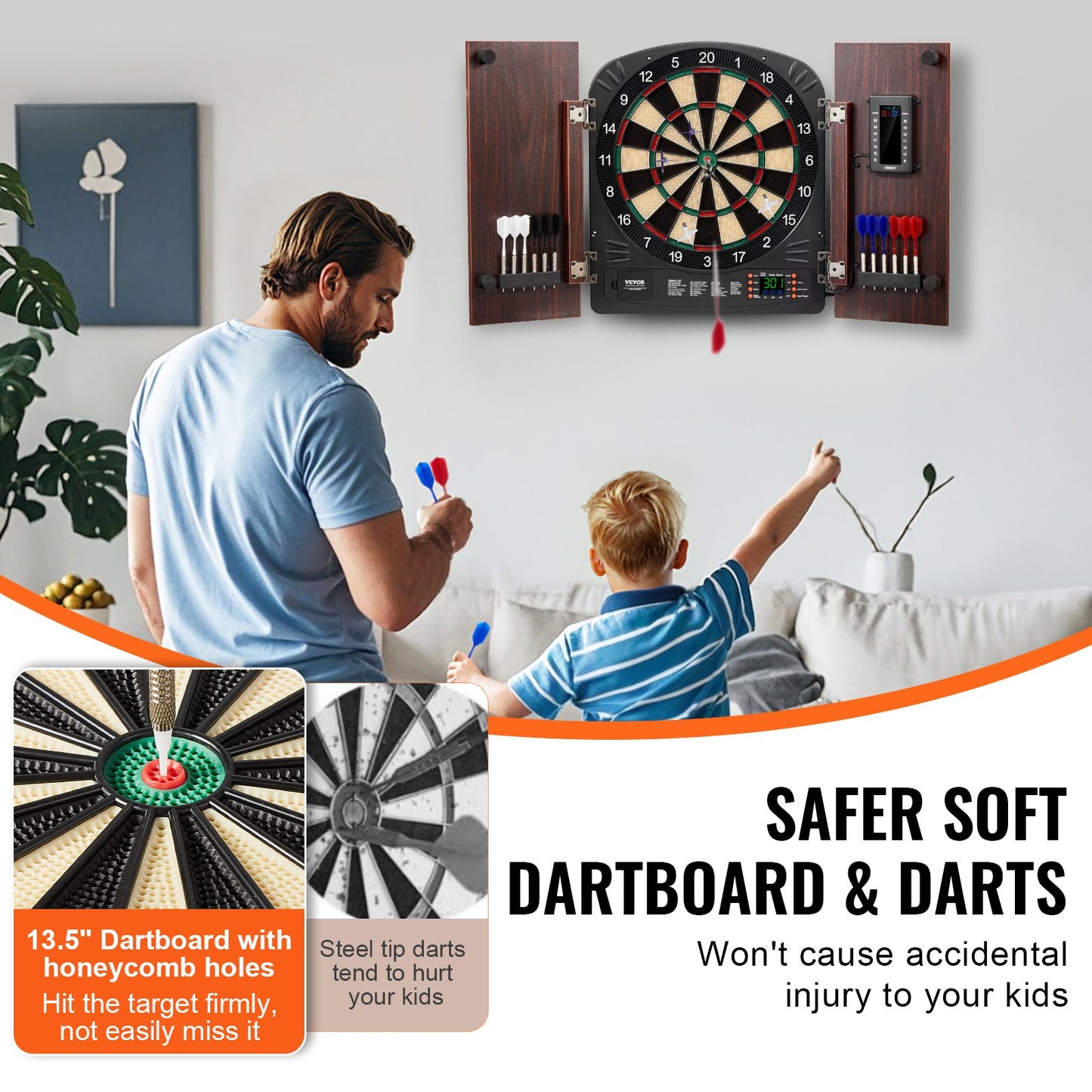Dartboard und Cabinet Set komplett mit allem Zubehör Einfache Montage