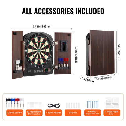 Dartboard und Cabinet Set komplett mit allem Zubehör Einfache Montage