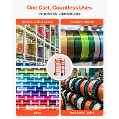 Wire reel rack with 11 bars for industrial electrical trade