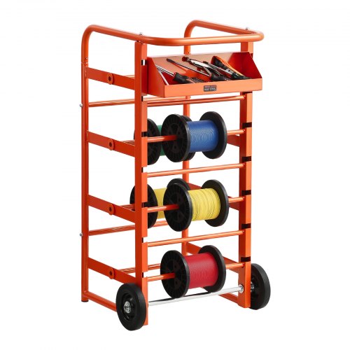 Wire reel rack with 11 bars for industrial electrical trade