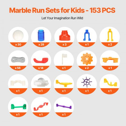 Marble Run Set 153 pcs with motorized elevator educational gift for kids