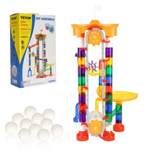 Marble Run Set 153 pcs with motorized elevator educational gift for kids