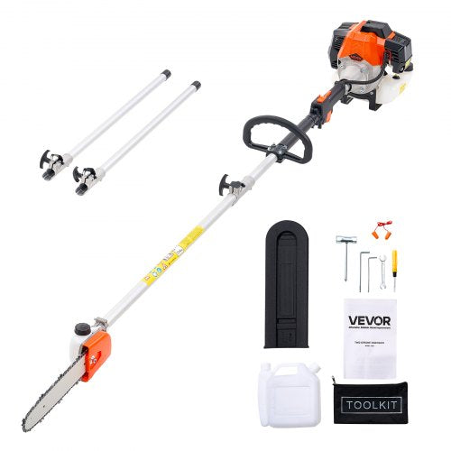 Petrol Pole Saw 43CC 2-Stroke Cordless Tree Trimmer 10" Bar | EU