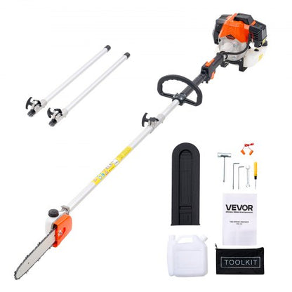 Petrol Pole Saw 43CC 2-Stroke Cordless Tree Trimmer 10" Bar | EU