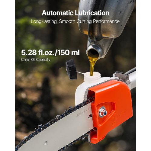 Petrol Pole Saw 25CC 2-Stroke Cordless Tree Trimmer 8" Bar | EU